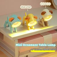 ☜▬ LED Night Light Room Decor Mini Cute Pet Light Folding Gift Creative Cartoon Table Lamp Bedside Kids Bedroom Decoration Lamp