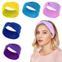 【CC】 Wide Headband Hair Accessories Color Stretch Hairband Cotton Elastic Bands