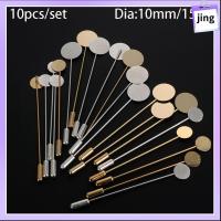 JING 10pcs/set ใหม่ ชุด งานฝีมือ DIY จี้ ถาดหลังเบี้ย เข็มหมุด อุปกรณ์เสริมเข็มกลัด