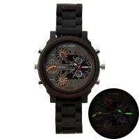 ZZOOI Simple Creative Wooden Watch Men Luminous Quartz Wristwatches Chronograph Free Shipping Large Dial Luxury Sport Wood Watch Cloc