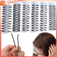 QIAO 36PCS สีดำสีดำ ที่หนีบผม สไตล์เรียบง่าย หลากหลายรูปร่าง จับผม ของขวัญสำหรับเด็ก ที่ยึดผม กิ๊บหนีบผม สาวๆ