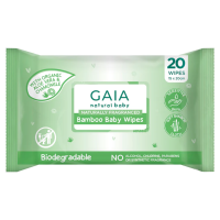 GAIA Bamboo Baby wipes 20pk