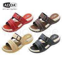 ?ADDA 62M01 รองเท้าแตะลำลอง รองเท้าผู้หญิง ทรง ใส่สบาย พื้นนุ่ม ไม่ลื่น ไซส์ 4-7 สี ดำ ครีม น้ำตาล แดง moontree