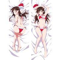 Anime Dakimakura Rent A Girlfriend Christmas Mizuhara Chizuru &amp; Sakurasawa Sumi Hugging Body Throw Cushion Pillow Cover Case