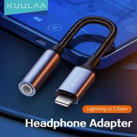 [A Necessary]✈✒อะแดปเตอร์ KUULAA สำหรับ iPhone เป็นหูฟัง3.5มม. 12 11 Pro Max X Xr สาย Aux สายแจ็ค Ios