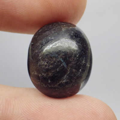 พลอย หลังเบี้ย นัมไมท์ นุมไมต์ ธรรมชาติ ดิบ แท้ หายาก ( Unheated Natural Blue Flash Nuummite ) หนัก 15.85 กะรัต