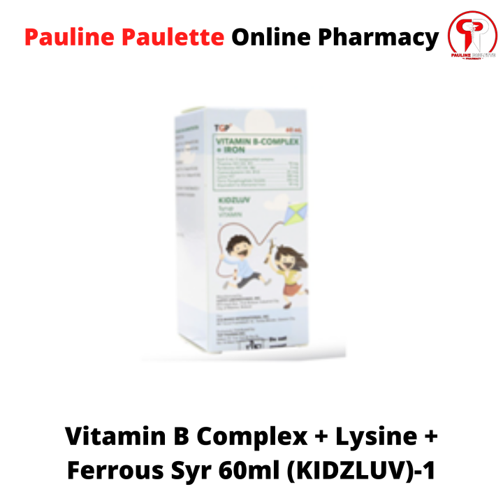 Vitamin B Complex + Lysine + Ferrous Syr 60ml (KIDZLUV)1 Lazada PH