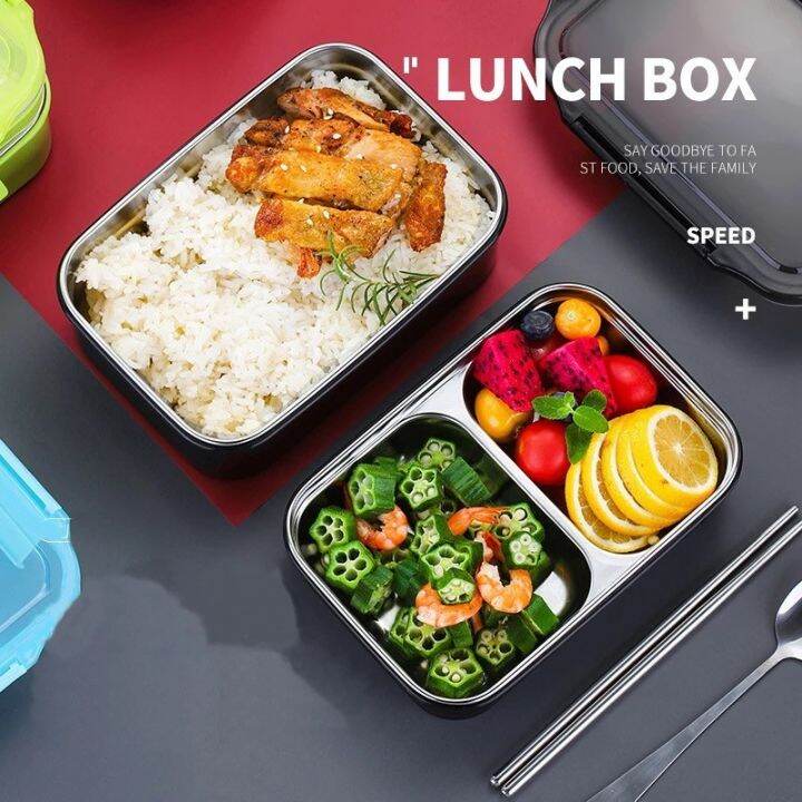 304 Stainless Steel Bento Box Double Food Box Children Picnic School
