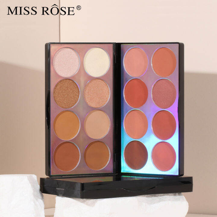 zanker-พาเล็ทปัดแก้มบลัชออน-miss-rose-16สีที่รวมกันเพื่อเพิ่มความกระจ่างใสให้ใบหน้าไฮกลอสสูงจานอายแชโดว์เป็นประกายแร่ธาตุสำหรับใบหน้า-พร้อมในสต็อก