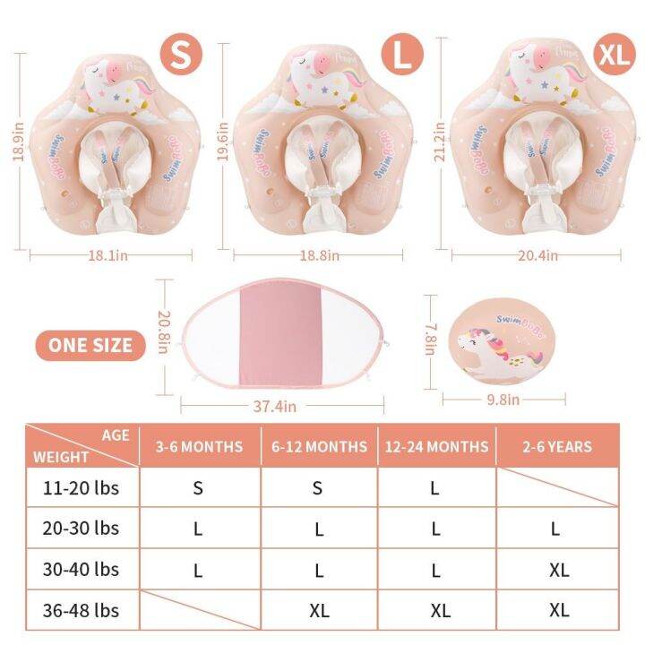 qiannong-ม่านบังแดดสำหรับเด็กทารกเบาะโซฟาลอยน้ำแบบสูบลมแบบม้วนพีวีซีเป่าลมห่วงยางเล่นเกมส์น้ำสำหรับเด็กทารกสระว่ายน้ำสำหรับเด็กป้องกัน