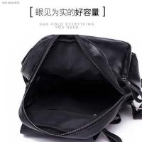 Backpack women s soft leather backpack casual pu leather 2021 fashion new Korean style schoolbag all-match travel bag wo