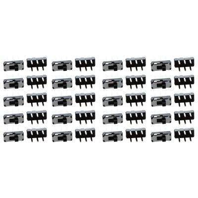 40 Pcs On/Off/on DPDT 2P2T 6 Pin Vertical DIP Slide Switch 9X4X3.5mm