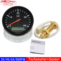 ออโต้คาร์85มิลลิเมตร T Achometer ที่มีเซ็นเซอร์ Tacho M16 M18สำหรับเบนซินดีเซลยานพาหนะ3000 4000 6000 8000รอบต่อนาที Tacho วัดจอแอลซีดี Hourmeter