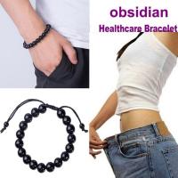 Mens Obsidian Bracelet Crystal Bracelet Braided Bead Bracelet J0L9