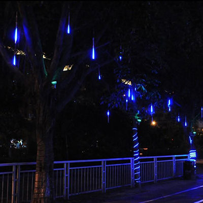 Solar LED Meteor Shower Rain Light Fairy String Lights Meteor Rain Drops Icicles Christmas Decoration Home Street Tree