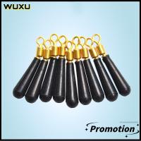 WUXU 10Pcs ยาง bobber ที่นั่งตกปลาแบบลอย อุปกรณ์เสริมที่นั่งหมุน หัวทองแดง ตกปลาหมุนลอย ที่มีคุณภาพสูง อุปกรณ์สำหรับตกปลา ทุ่นตกปลา อุปกรณ์ตกปลาสำหรับตกปลา