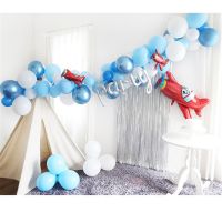 （koko party supplies）60ชิ้น /Setwhiteballoons Boy AirplaneBirthday งานแต่งงาน Decor ฮาวาย ThemeBirthday Party SuppliesGlobos