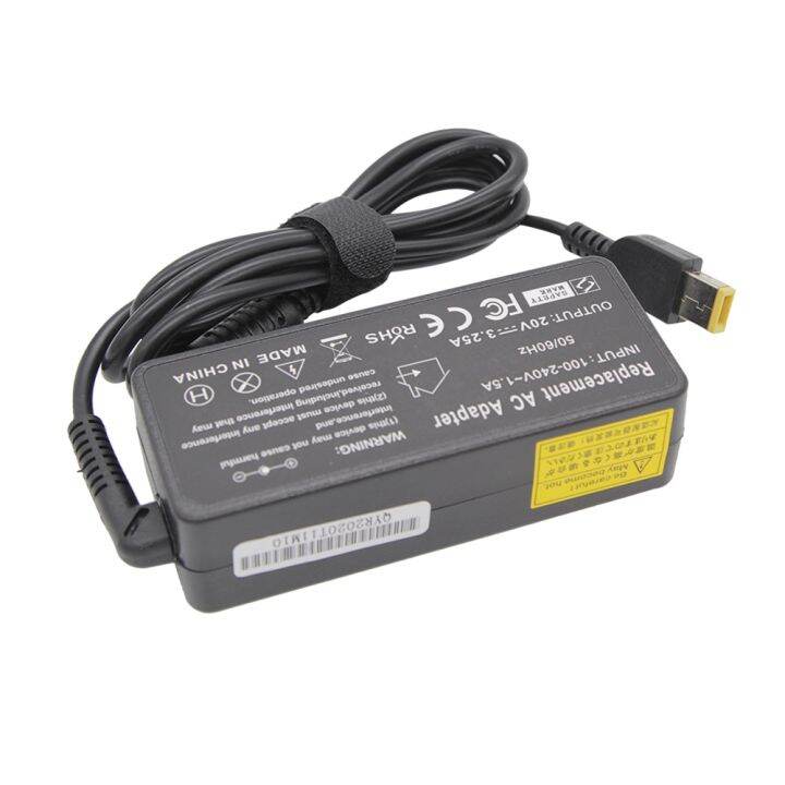 อะแดปเตอร์พลังงานเอซีแล็ปท๊อปที่ชาร์จ20v-3-25a-65w-usb-สำหรับ-lenovo-thinkpad-x301s-x230s-g500-g405คาร์บอน-x1-e431-e531-t440s-โยคะ13-yuebian