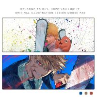 Electric Times Mouse Pad For-Chainsaw Man Anime Keyboard Thickened Anti-Slip Computer Desk Anime Soft Oversized