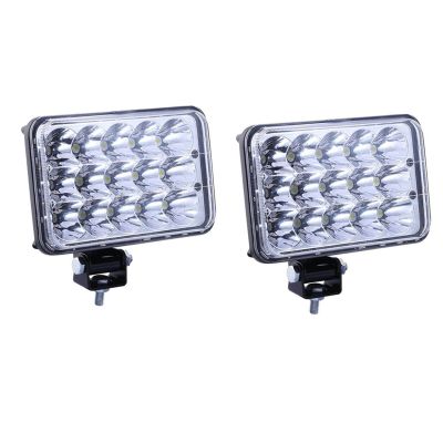 CarCool ไฟหน้ารถยนต์ LED 15ดวง,หลอดไฟคริสตัลใสปิดผนึกไฟหน้ารถประหยัดพลังงาน1คู่