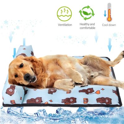 [pets baby] สุนัข BedUnilateral หมอนสุนัข Cooling Pad Cat ผ้าห่มเบาะเตียงสัตว์เลี้ยง Washable Dog KennelMat Pet Supplies