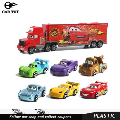 CAR TOYS 6PCS 1:64 McQueen Toy Plastic Model Pull Back Racing Cars Toy Die-Castvehicle plastic car model toys for boys cars toys for kids car for kids