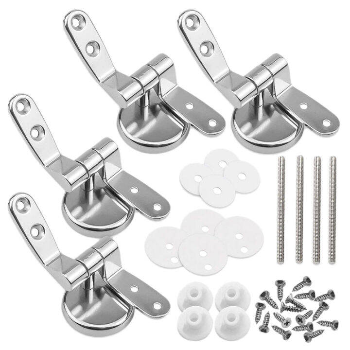 2 Pair of Toilet Seat Hinges Fittings Replacement Hinges and Fixtures