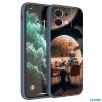 RRRP เคสน่ารักสำหรับ OPPO Reno8 Astronaut04 5G ขอบตรงเคสคลุมซิลิโคนนิ่ม