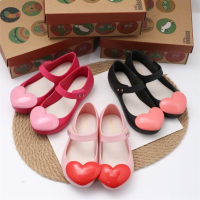 new 2023 love hearts fish mouth sandals frosted handle candy sandals beach shoes