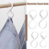 S-Shaped Card Position Hook Wardrobe Closet Hook Household Tie Coat Storage Punch-Free Ring Snap Hat Rack F0L7