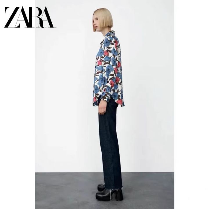 zara-ฤดูใบไม้ร่วงและฤดูหนาว-ใหม่-เสื้อผ้าผู้หญิง-พิมพ์ลายดอกไม้-เสื้อเชิ้ต-x1