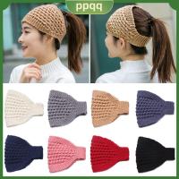 PPQQ ผู้หญิง Headwear ผ้าพันคอสำหรับเด็กผู้หญิง ผ้าโพกศีรษะ หมวกอุ่น ผ้าโพกหัวถัก ฤดูหนาว Headbands