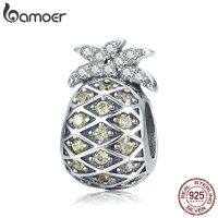 BAMOER Summer Pineapple Charm 925 Silver celet Accessories SCC936