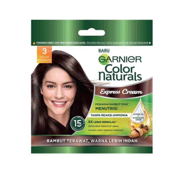 Garnier Colour Naturals Express Creme Hair Dye [Dark Brown] 1pc 20ml |  Lazada