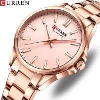 นาฬิกาผู้ชาย CURREN card Ryan 9090 ms contracted new watch waterproof color steel couple watches with quartz wrist expression