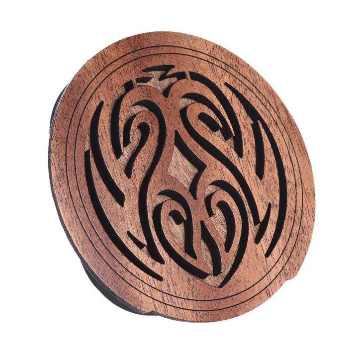 Guitar Wooden Soundhole Sound Hole Cover Block Feedback Buffer Mahogany ...