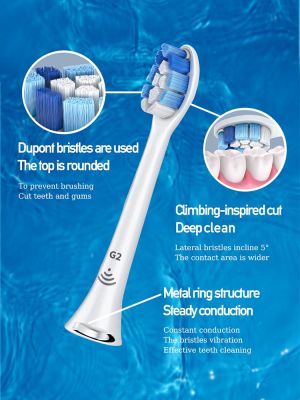 For Philips Sonicare Toothbrush Heads Replaceable Brush Heads for Philips Toothbrush DiamondClean HealthyWhite EasyClean HX6730TH