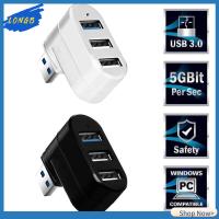 LONGB สากล หมุนได้ ความเร็วสูง มินิ กล่องแยก อะแดปเตอร์ 3พอร์ต USB 3.0 Hub