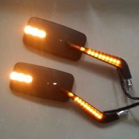 M10 10mm Motorcycle Led Turn Signal Running Light Side Rearview Mirror For Honda Kawasaki Suzuki Street Naked Cruiser Custom