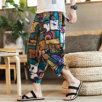 2021 Samuari Clothes Samurai Clothes Loose Capris spring Samurai wide legged personalized skirt pants Japanese hairstylist Korean fashion autumn mens wear