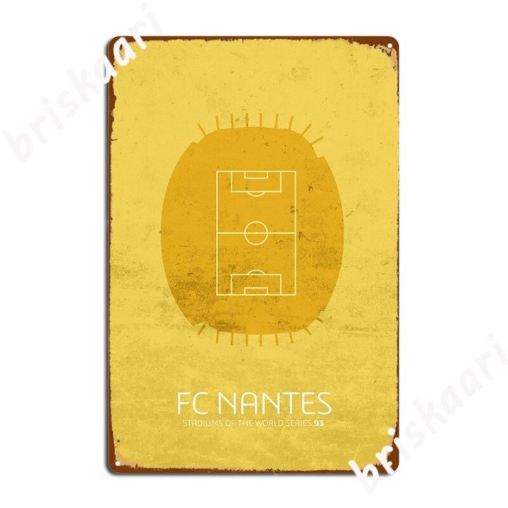 fc-nantes-ป้ายสนามฟุตบอลโลหะปรับแต่งโปสเตอร์เครื่องหมายผับผับตกแต่งโรงรถห้องครัว