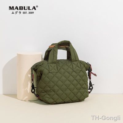 【hot】☂ஐ❦  MABULA Luxury Tote Handbag Female Brand Design Feather Down Padded Crossbody Purses