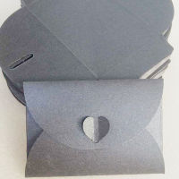 50pcs 105x72mm black cardboard paper good quality Shimmery personal gifts cards packaging seal box envelope