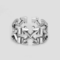 2022 Fashion Trend Jewelry Rings Fade Free Metal Stainless Steel Rings Dark Arrow Rings Suitable for Girls Ladies Party Gifts