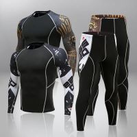 New Mens Thermal Underwear Sets Compression Sport Suit Sweat Quick Drying Thermo Underwear Men Clothing Long Johns Sets