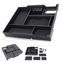 Black ABS Plastic Auto Car Center Console Organizer Glove Box w/ Coin Holder For Toyota Tundra 2014 2015 2016 2017 2018