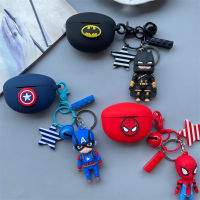 Spidermans Bat-Mans กัปตันอเมริกาสำหรับ Xiaomi MI FlipBuds Pro ซิลิโคนหูปลอกการ์ตูนไร้สายบลูทูธหูฟังปกป้องกันการล่มสลายนิ่มน่ารักจี้