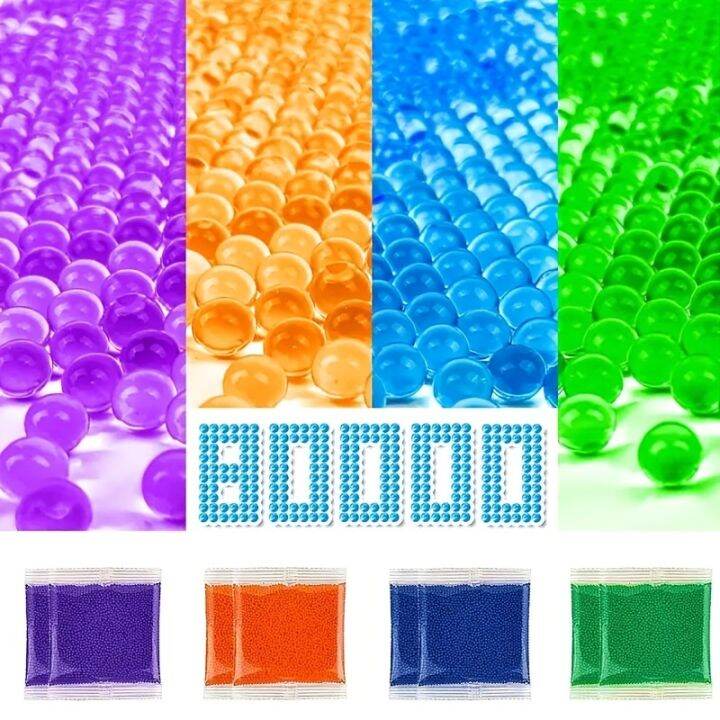 Gel Blaster Ammo,Spatter Ball Gun Refill Ammo, Orbeez Water Beads, 8