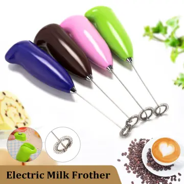 Electric Milk Frother Egg Whisk Beater Battery Powered Handheld