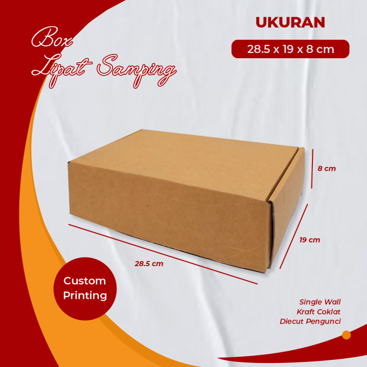Box (28,5x19x8 cm) BOX LS/Box polos/Box hampers/Box kado/Giftbox/Boxbaju/Box kemasan/ Kardus